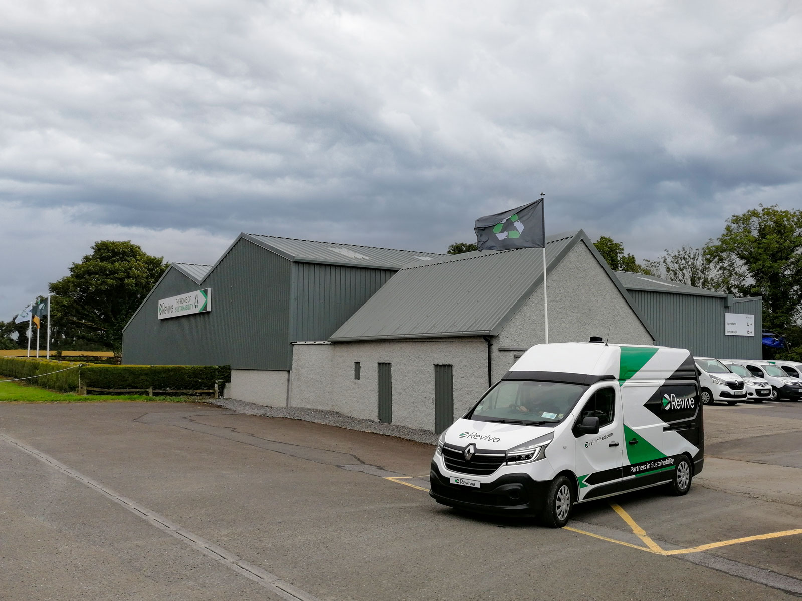 Turnpike Plant exterior — modern Revive Group manufacturing facility in Tipperary, Ireland